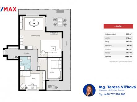 Pronájem bytu, 3+kk, 161 m²