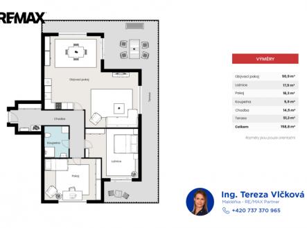 Pronájem bytu, 3+kk, 161 m²