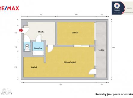 Prodej bytu, 2+kk, 44 m²