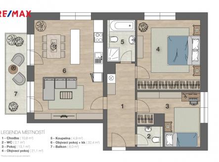 Prodej bytu, 3+kk, 98 m²