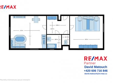 Prodej bytu, 2+kk, 49 m²