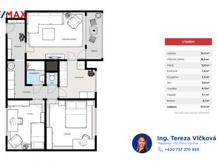 Prodej bytu, 3+1, 77 m²