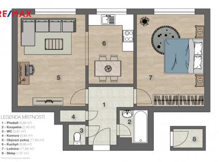 Prodej bytu, 2+1, 57 m²