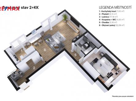 Prodej bytu, 2+kk, 73 m²