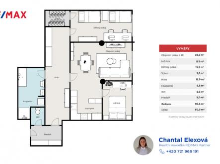 Prodej bytu, 3+kk, 94 m²