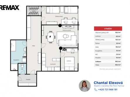 Prodej bytu, 3+kk, 94 m²
