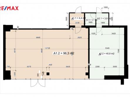 Pronájem obchodní prostor, 100 m²