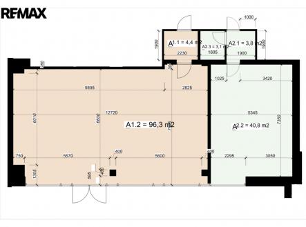 Pronájem obchodní prostor, 100 m²