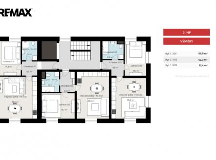 Prodej bytu, 2+kk, 56 m²