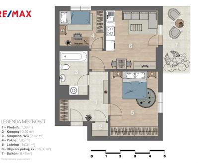 Prodej bytu, 3+kk, 61 m²