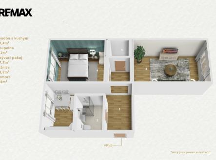 Prodej bytu, 2+1, 55 m²