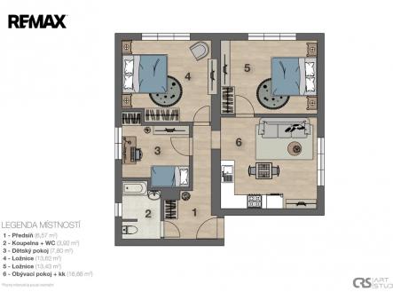 Prodej bytu, 4+kk, 62 m²