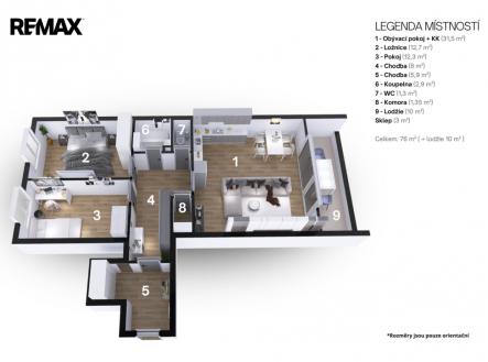 Prodej bytu, 3+kk, 86 m²