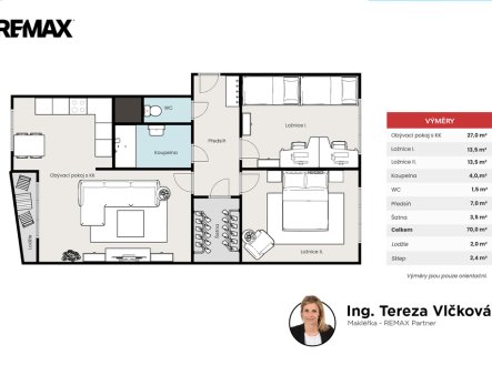 Pronájem bytu, 3+1, 77 m²