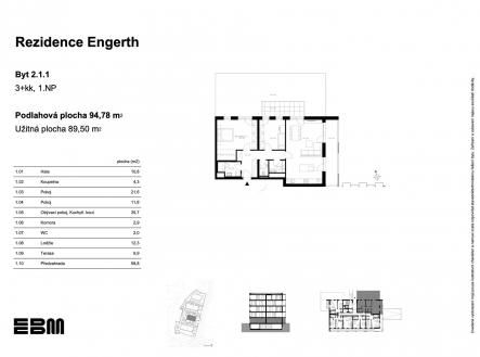 Prodej bytu, 3+kk, 94 m²