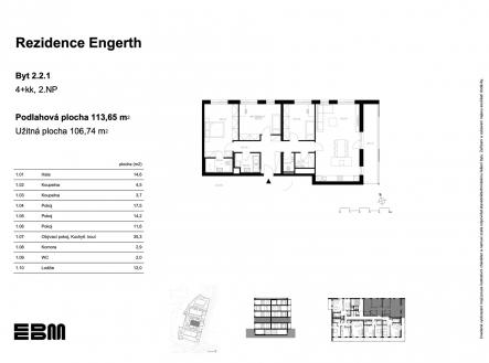 Prodej bytu, 4+kk, 114 m²