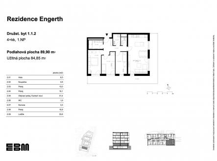 Prodej bytu, 4+kk, 90 m²