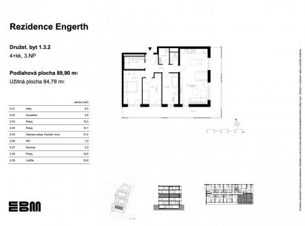 Prodej bytu, 4+kk, 90 m²