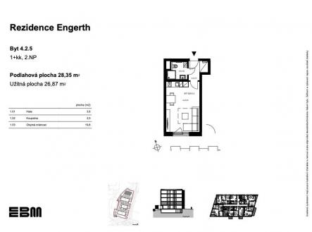 Prodej bytu, 1+kk, 28 m²