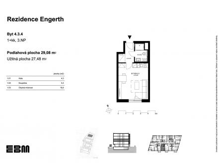 Prodej bytu, 1+kk, 29 m²