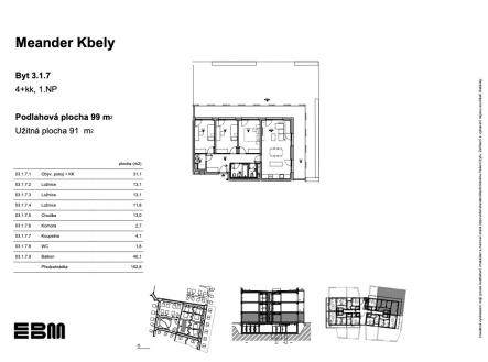 Prodej bytu, 4+kk, 91 m²