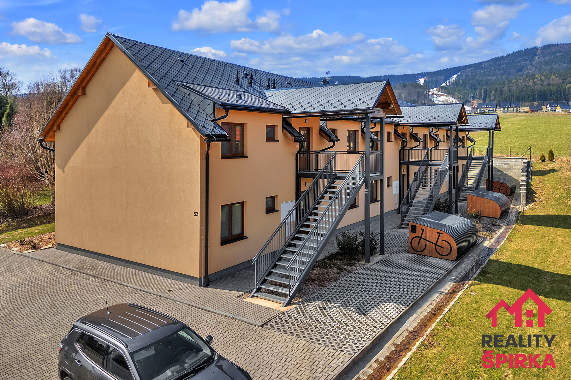 Prodej, horský apartmán 2+kk, balkon, SKIPARK Červená Voda, Buková hora, Orlické hory