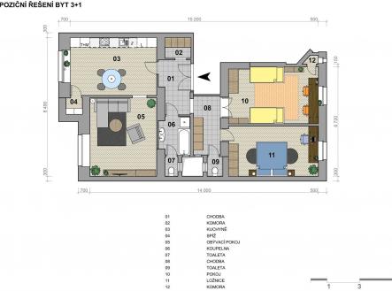 Prodej bytu, 3+1, 110 m²