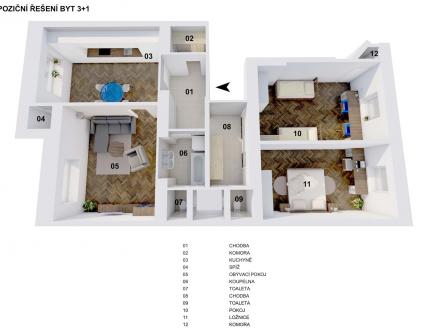 Prodej bytu, 3+1, 110 m²