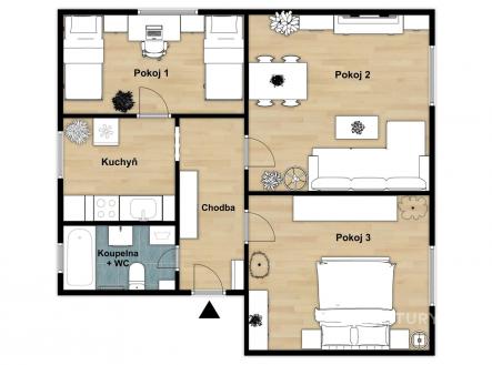 Prodej bytu, 3+1, 65 m²