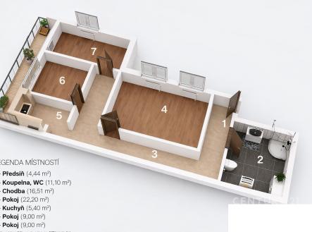 Pronájem kanceláře, 77 m²