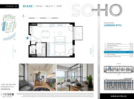 Prodej bytu, 2+kk, 41 m²