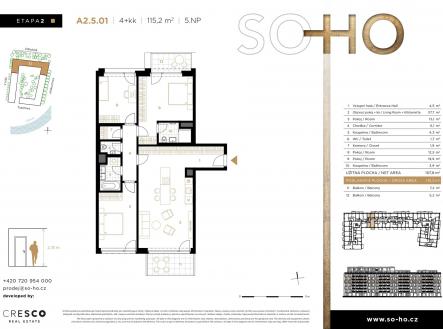 Prodej bytu, 4+kk, 127 m²