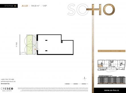 Pronájem obchodní prostor, 145 m²