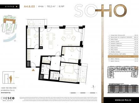 Prodej bytu, 4+kk, 121 m²