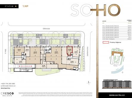Pronájem obchodní prostor, 74 m²