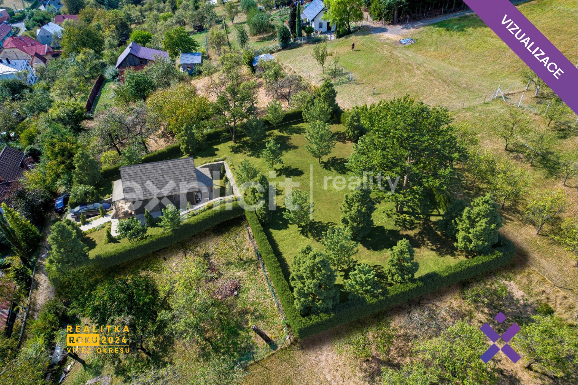 Prodej pozemku, Fryšták - Vítová 1 075 m²