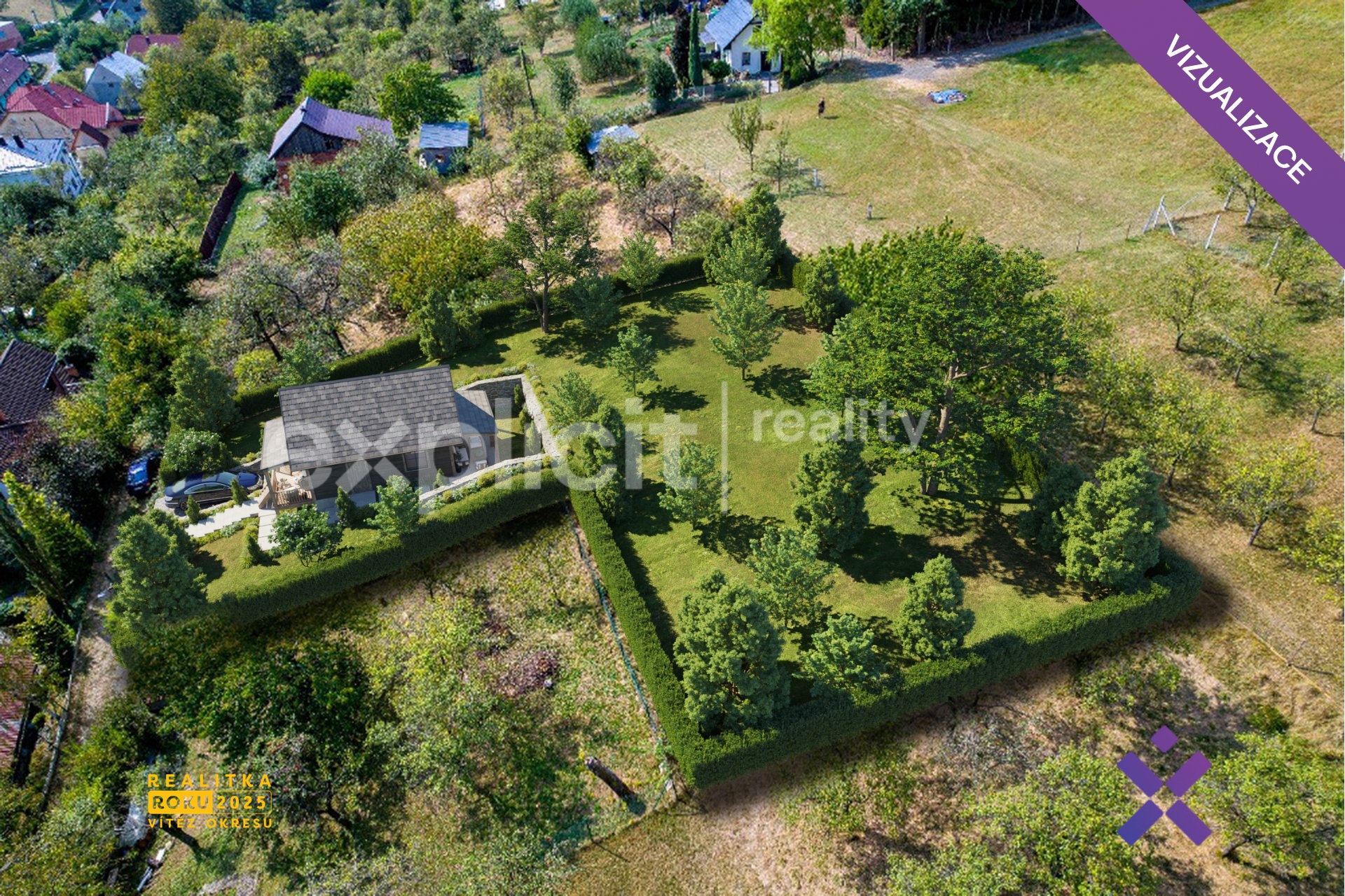 Prodej pozemku, Fryšták - Vítová 1 075 m²