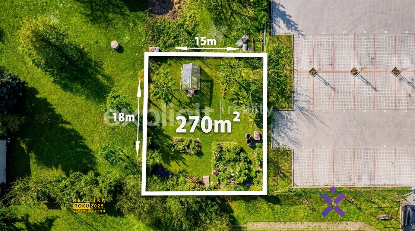 Prodej zahrady 270 m² - Mojmírova, Uherské Hradiště
