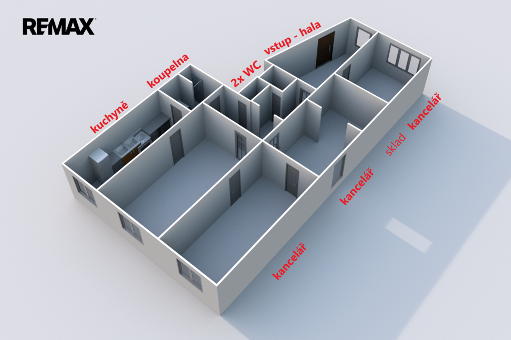 rozložení prostor ...