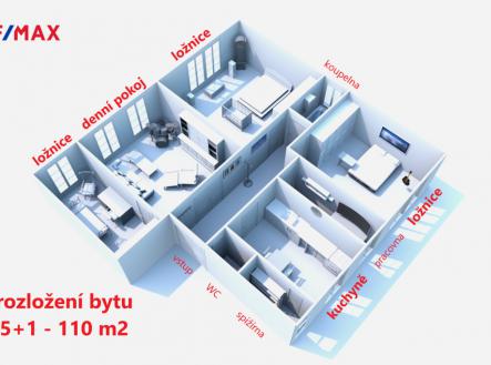 Prodej bytu, 5+1, 110 m²