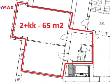 Pronájem bytu, 2+kk, 65 m²