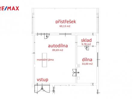 Pronájem - skladovací prostor, 193 m²