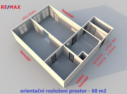 Pronájem kanceláře, 58 m²