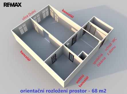 Pronájem kanceláře, 58 m²