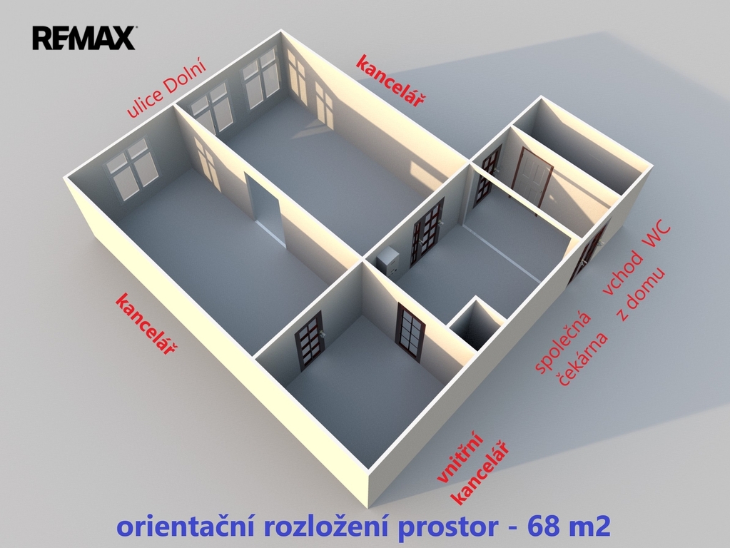 orientační rozložení prostoru ...