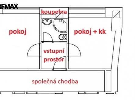 Pronájem bytu, 2+kk, 25 m²