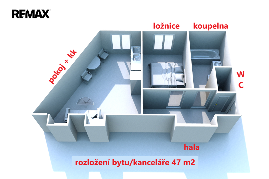 rozložení bytu ...