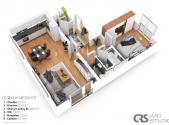 Pronájem bytu, 2+kk, 55 m²
