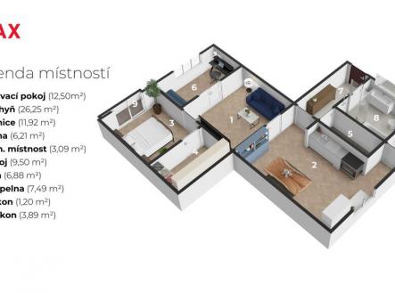 Prodej bytu, 3+1, 89 m²