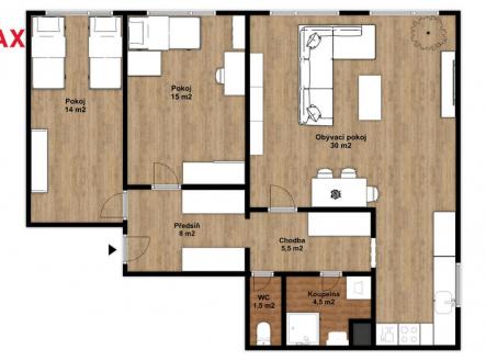 Prodej bytu, 3+kk, 83 m²